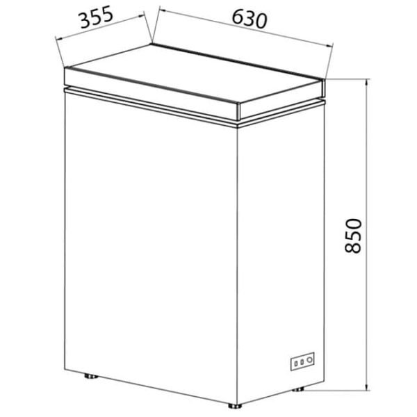 SIA CHF60W – 36cm White Slimline Chest Freezer - London Houseware - 3