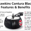 Hawkins CB50 - Contura Black 5L Hard Anodised Pressure Cooker - London Houseware - 3
