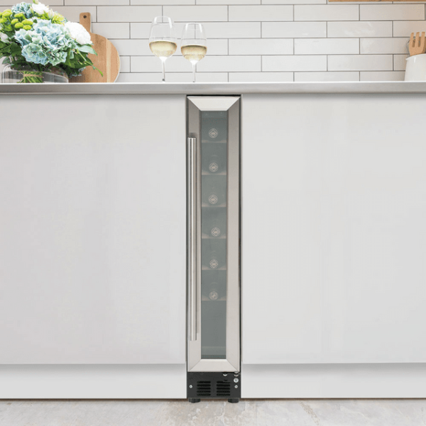 SIA WC15SS - 15cm 7 Bottle LED Under Counter Wine Cooler - London Houseware - 3