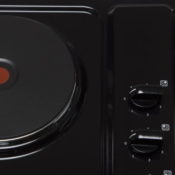 SIA PHP601BL - 60cm Black 4 Zone Solid Plate Electric Hob - London Houseware - 3