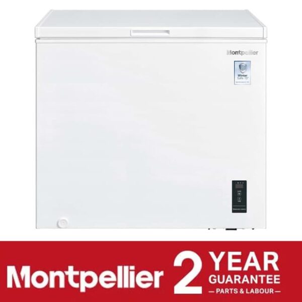 Montpellier MCF200WLED - 198L White Chest Freezer - London Houseware -5