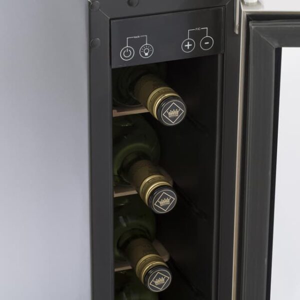 SIA WC15SS - 15cm 7 Bottle LED Under Counter Wine Cooler - London Houseware - 8