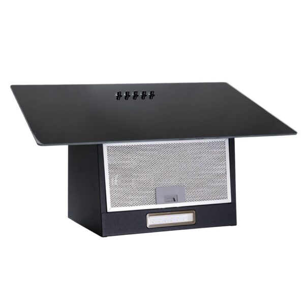 SIA AH70BL- 70cm Black Angled Glass Chimney Cooker Hood - London Houseware - 4
