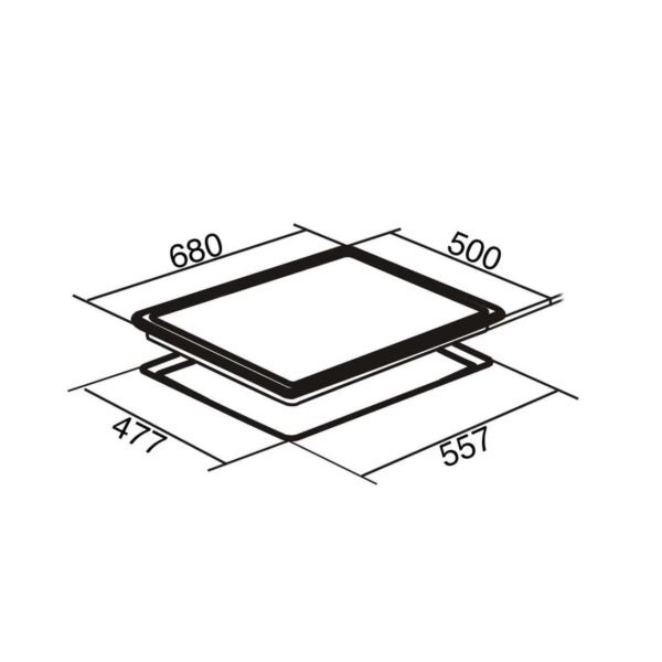 70cm Stainless Steel 5 Burner Gas Hob – SIA R6 - London Houseware - 4