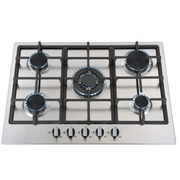 70cm Stainless Steel 5 Burner Gas Hob – SIA R6 - London Houseware - 8