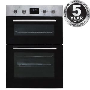 60cm Built In Electric Double Oven, Black SS - SIA DO112SS - London Houseware - 5