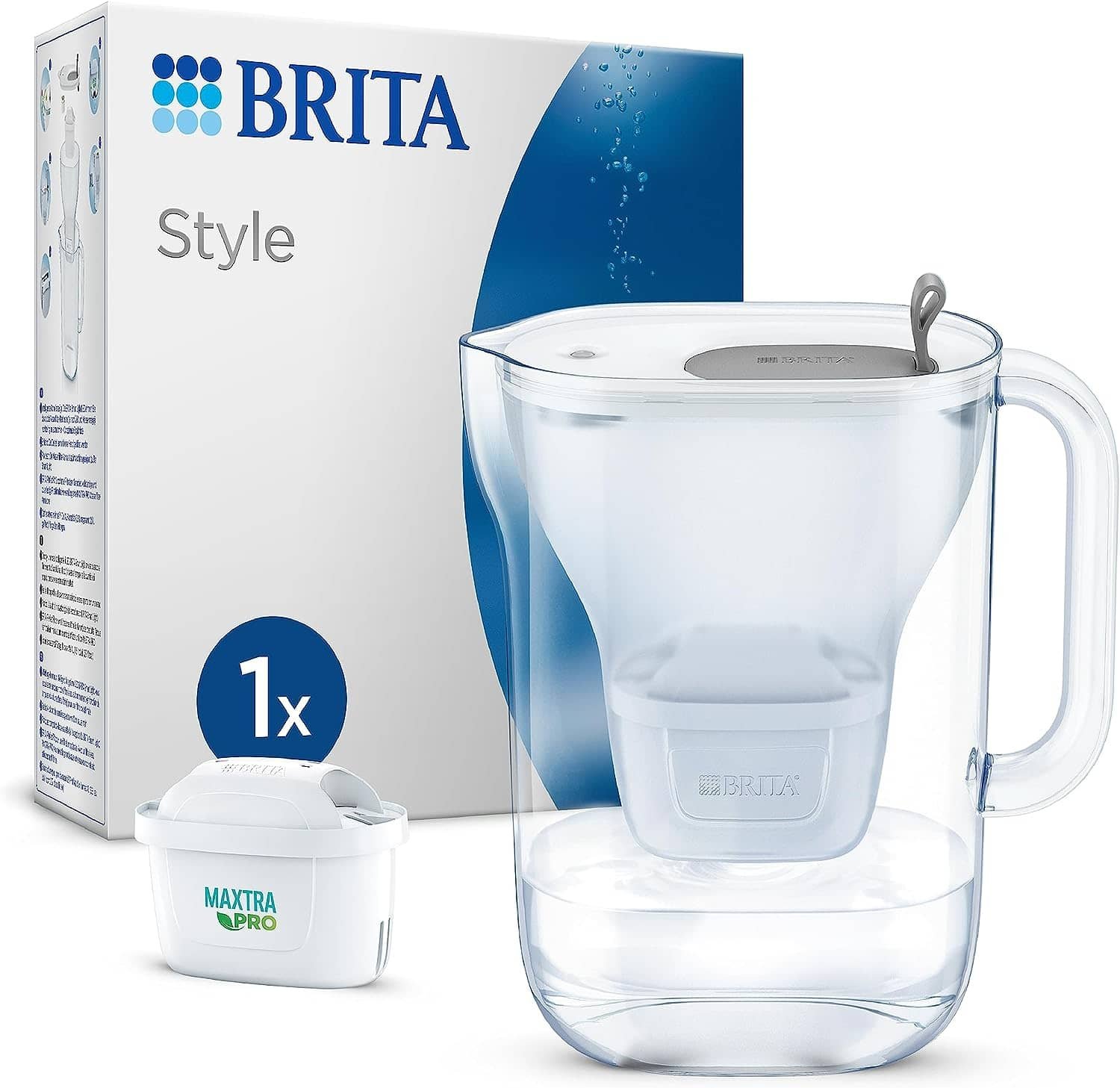 BRITA Maxtra Pro Style Cool Grey Water Filter Jug