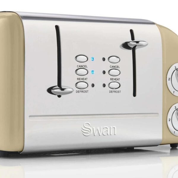 Swan Retro 4 Slice Toaster Cream – ST34020CN - London Houseware - 4