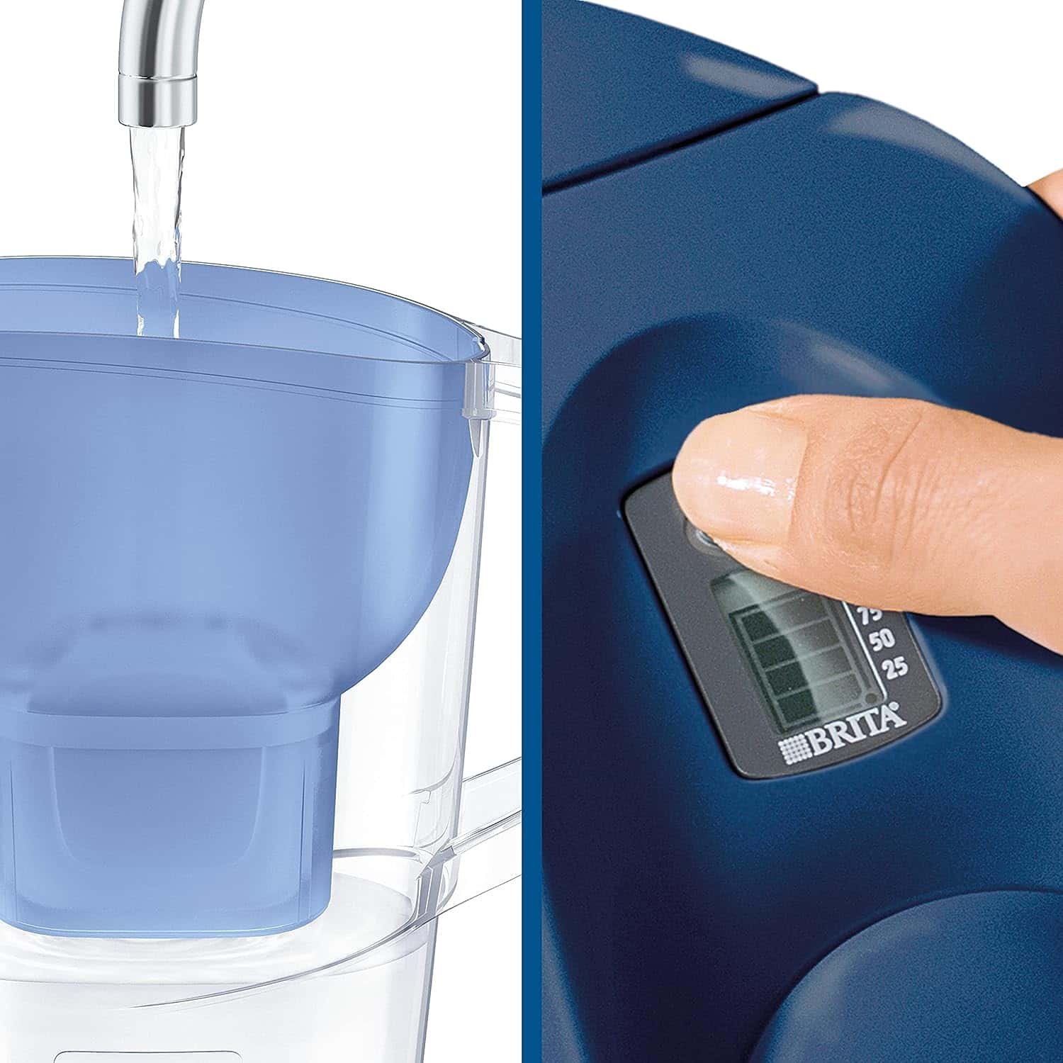 BRITA Aluna Water Filter Jug, Blue 1x MAXTRA PRO cartridge