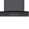 SIA CGH60BL- 60cm Black Curved Glass Chimney Cooker Hood - London Houseware - 2