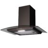 SIA CGH60BL- 60cm Black Curved Glass Chimney Cooker Hood - London Houseware - 5