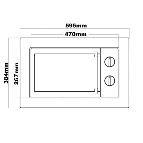 20L Black Integrated Microwave Oven – SIA BIM20BL - London Houseware - 5