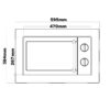 SIA BIM10SS-20L Stainless Steel Integrated Microwave Oven - London Houseware - 5