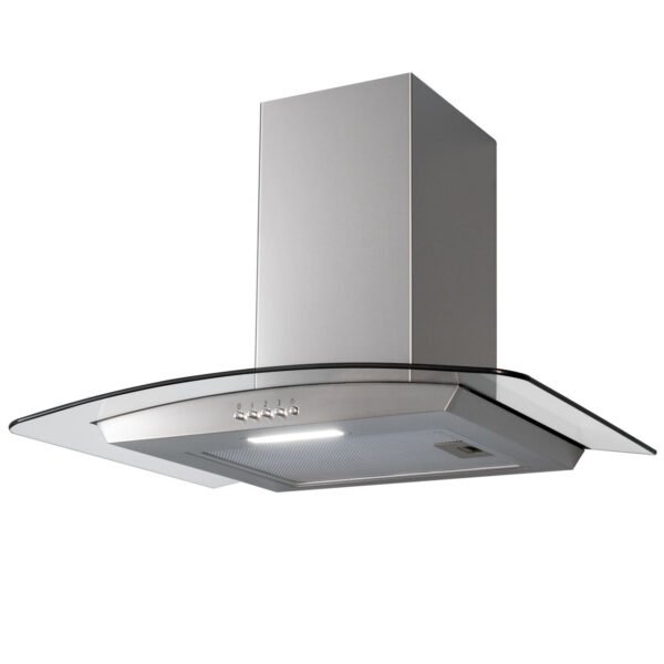 SIA CGH60SS- 60cm Stainless Steel Glass Chimney Cooker Hood - London Houseware - 2