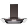 SIA CGH70BL- 70cm Curved Glass Black Chimney Cooker Hood - London Houseware - 2