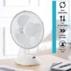9-Inch 2 Settings Portable Desk Fan Daewoo- COL1062 - London Houseware - 2