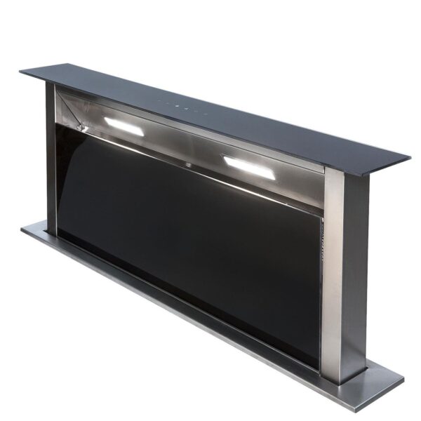 90cm Black Downdraft Extractor Cooker Hood – SIA DD90BL - London Houseware - 2
