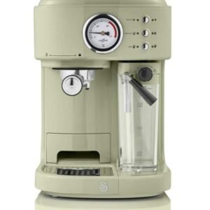 Green Retro Espresso Coffee Machine – Swan SK22150GN - London houseware - 1