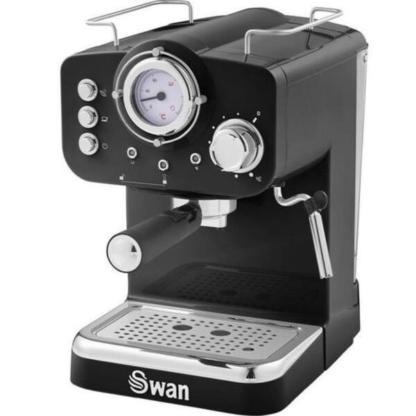 Swan Retro Espresso Machine / Black – SK22110BN - London Houseware - 2