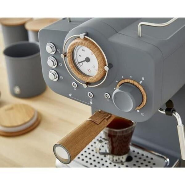 Swan Retro Espresso Machine / Grey – SK22110GRYN - London houseware - 3