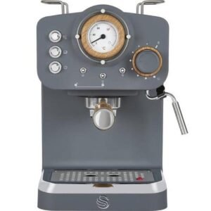 Swan Retro Espresso Machine / Grey – SK22110GRYN - London houseware - 1