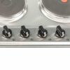 SIA 60cm 4 Zone Electric Hob /Solid Plate , Stainless Steel & Visor Cooker Hood Fan - London Houseware - 6