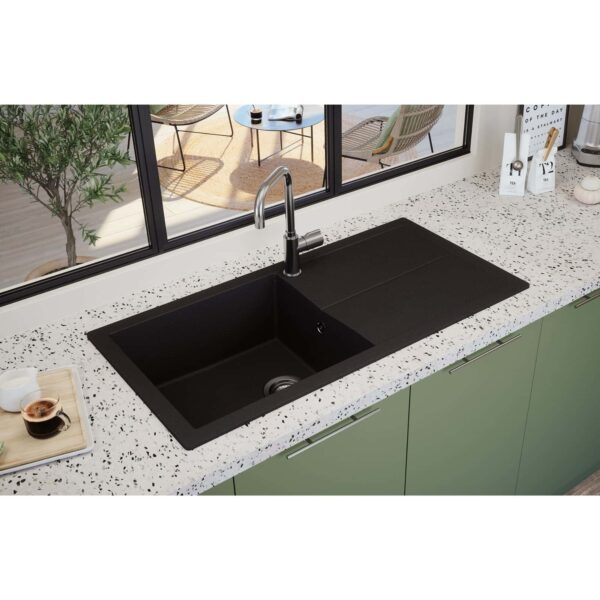 Black Kitchen Sink - SIA NALI10XLBL - 1.0 XL Bowl - London Houseware - 1Black Kitchen Sink - SIA NALI10XLBL - 1.0 XL Bowl - London Houseware - 2