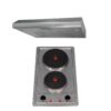 SIA 30cm Stainless Steel 2 Zone Electric Hob & 60cm Visor Cooker Hood Extractor Fan - London House - 1