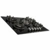 SIA 70cm Black 5 Burner Gas Hob & Multi Colour LED Angled Cooker Hood - London Houseware - 7