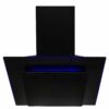 SIA 70cm Black 5 Burner Gas Hob & Multi Colour LED Angled Cooker Hood - London Houseware - 9