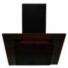 SIA 70cm Black 5 Burner Gas Hob & Multi Colour LED Angled Cooker Hood - London Houseware - 8