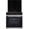 SIA BISO12PSS 60cm Black Pyrolytic Single Electric Oven & 4 Zone Induction Hob - London Houseware - 1