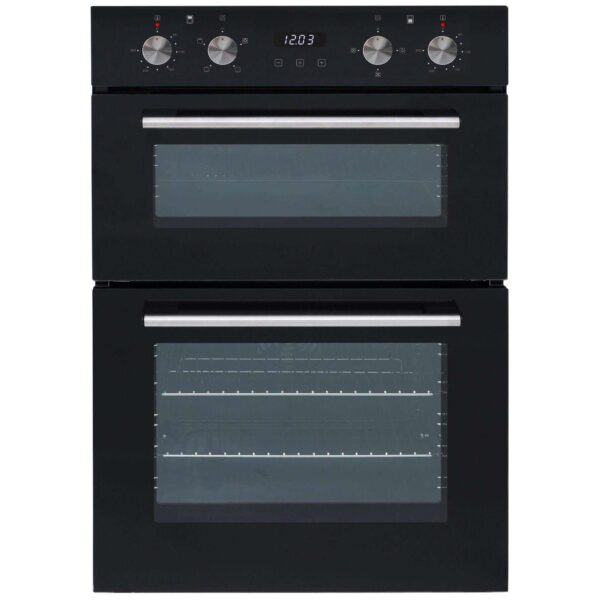 SIA 60cm Built In Electric Double Oven & 70cm Black Glass 5 Burner Gas Hob - London Houseware - 2