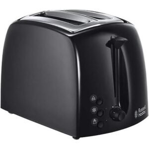 Russell Hobbs 2 Slice Toaster / Textures, Black - 21641 - London Houseware - 1