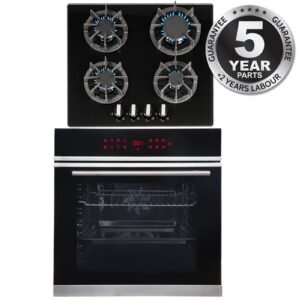 SIA 76L Single Electric Oven With LED Display & R7 4 Burner Gas Hob - London Houseware - 1