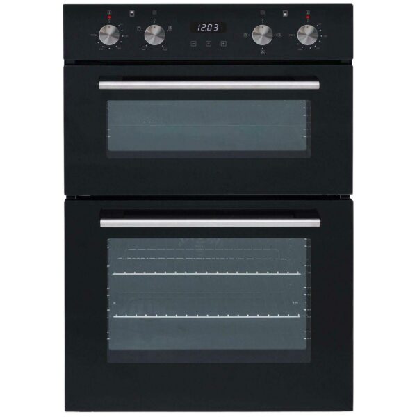 SIA 60cm Black Built In Double Oven & 4 Zone Electric Ceramic Hob - London Houseware - 3