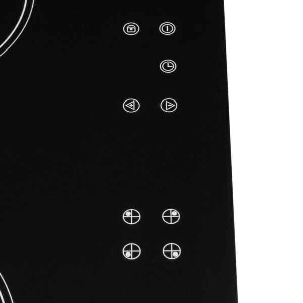 SIA 60cm Black Built In Double Oven & 4 Zone Electric Ceramic Hob - London Houseware - 4
