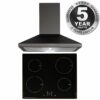 SIA 60cm Black 4 Zone Touch Control Induction Hob & Cooker Hood Fan - London Houseware - 7