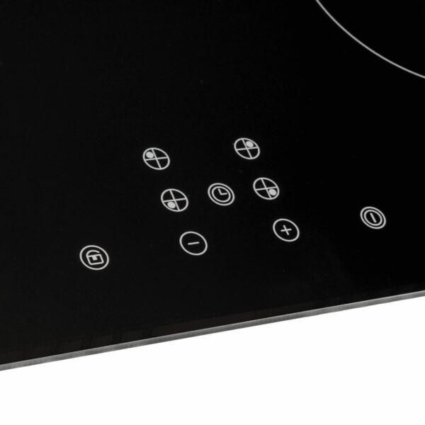 SIA 60cm Black 4 Zone Touch Control Induction Hob & Cooker Hood Fan - London Houseware - 5