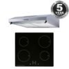 SIA 60cm Black Plug In Induction Hob And Silver Visor Cooker Hood Extractor Fan - London Houseware - 7
