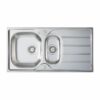 Stainless Steel Kitchen Sink & Waste Kit - SIA BAILE15SS ,1.5 Bowl - London Houseware - 5