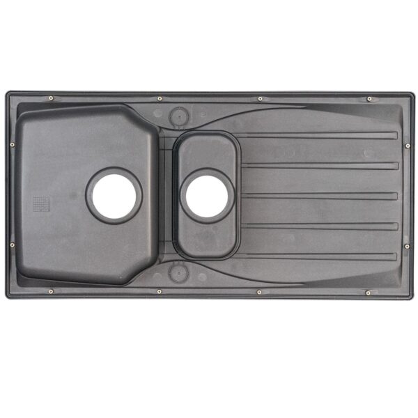 Grey 1.5 Bowl Kitchen Sink-SIA15GR - London Houseware - 5