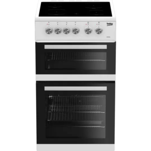 Beko 50cm Electric Cooker with Double Oven and Ceramic Hob - KDVC563AW - London Houseware - 1