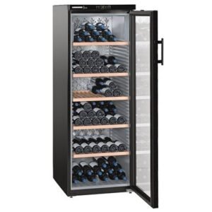 427L Black Upright Wine Cooler, 200 Bottles x 750ml – Liebherr WKb 4212 - London Houseware - 1