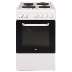 50cm Freestanding Cooker Oven and Hob, White – SIA ESCA51W - London Houseware - 1