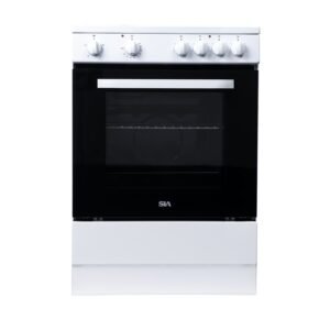 60cm Electric Cooker Oven and Hob/Freestanding, White – SIA ESCA61W - London Houseware - 1