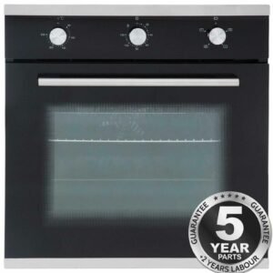 60cm Built In Electric Oven, Black – SIA SO101 - London Houseware - 1