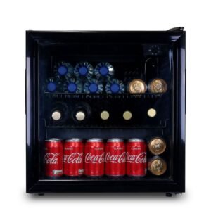 50L Black Mini Drinks Fridge / Wine Cooler - SIA DC2BL - London Houseware - 1