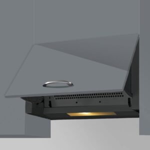 60cm Black Integrated Kitchen Extractor Fan - SIA INT60BL - London Houseware - 1